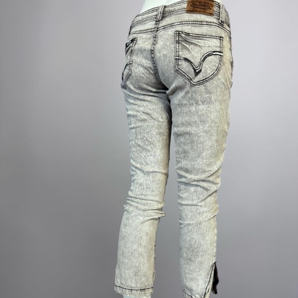 Von Dutch Vintage Y2K Grey Denim Capri’s - Picture 1 of 8